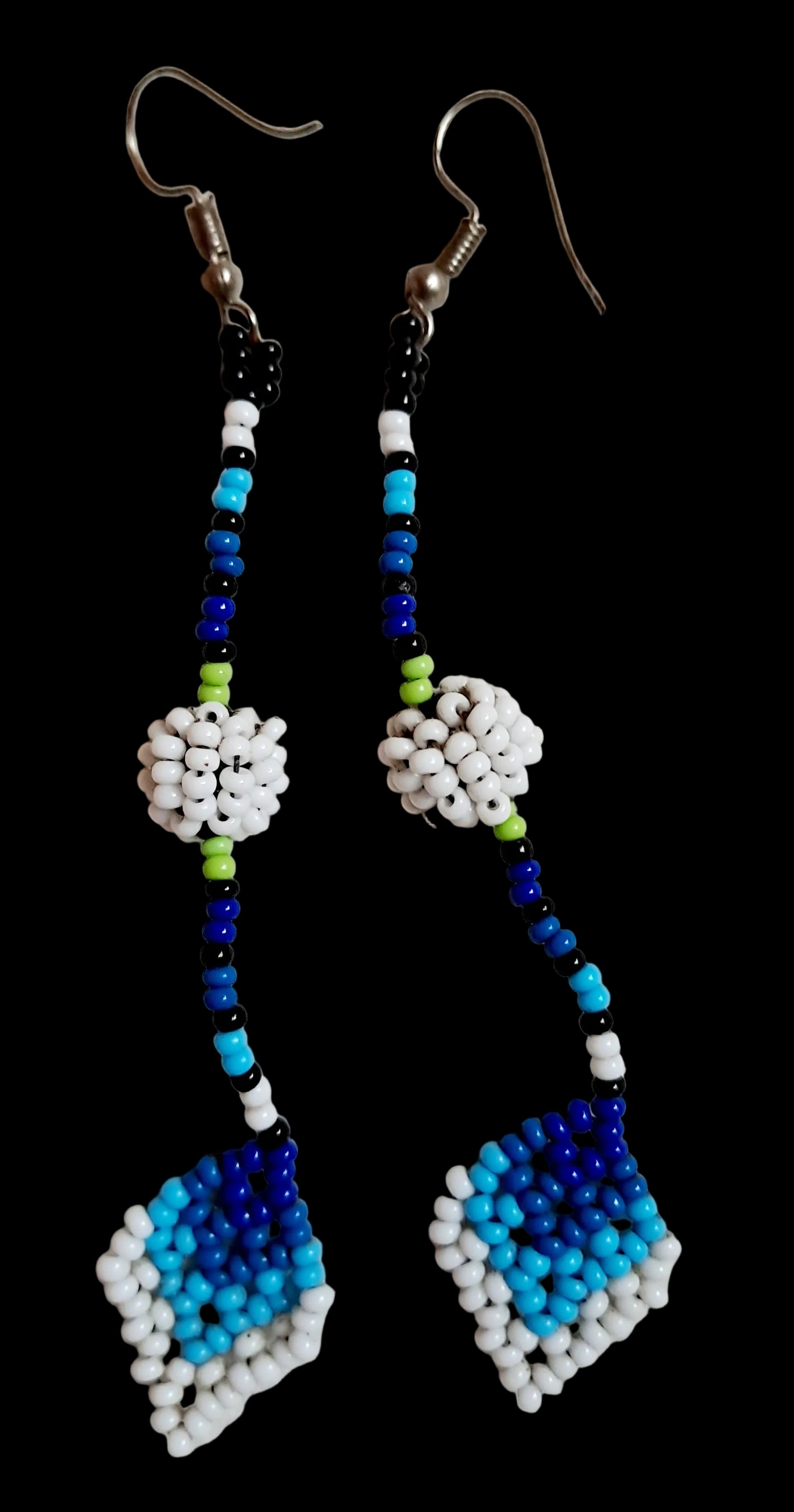 'Petal drop' beaded earrings